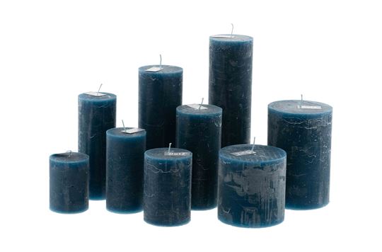 Candle rustic navy blue
