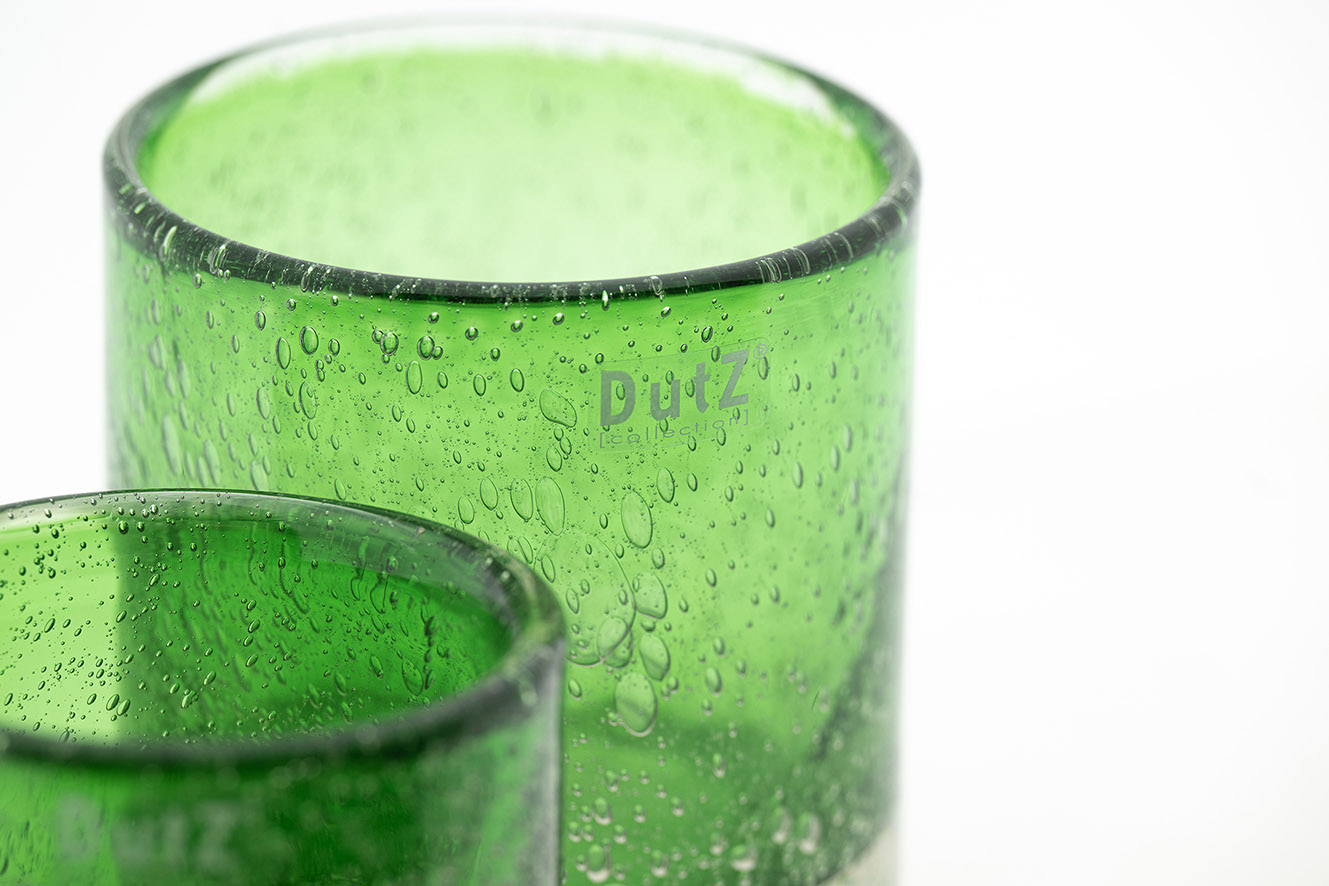 Cylinder bule green transparent