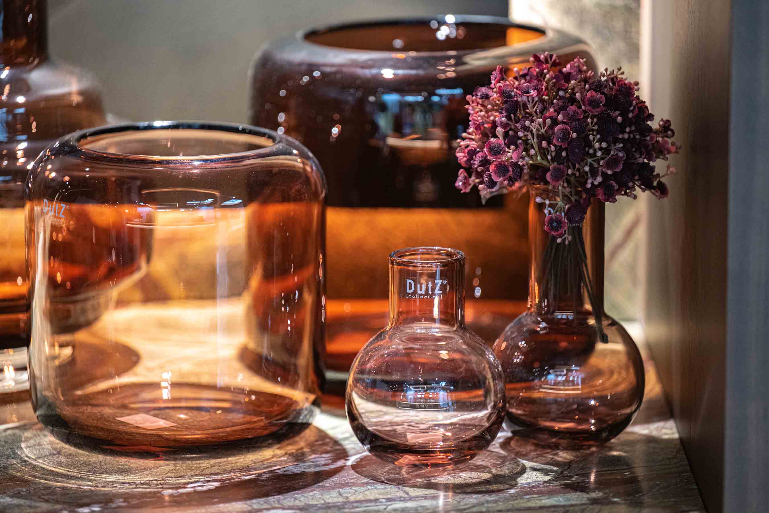 Vase Mazurka burgundy