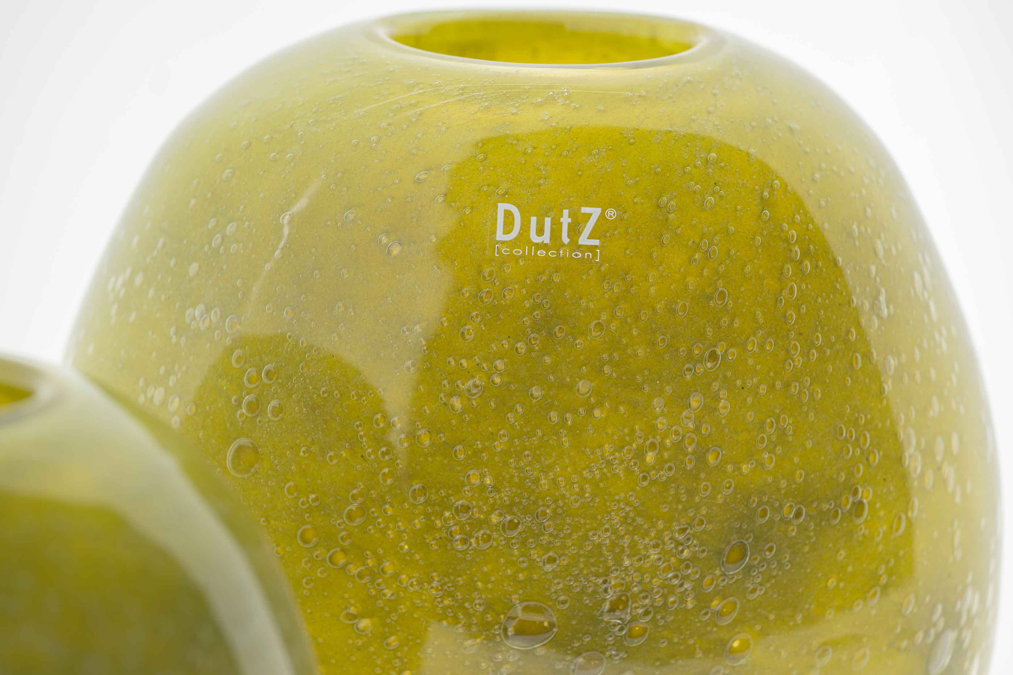 Vase Ovali chartreuse bubbles
