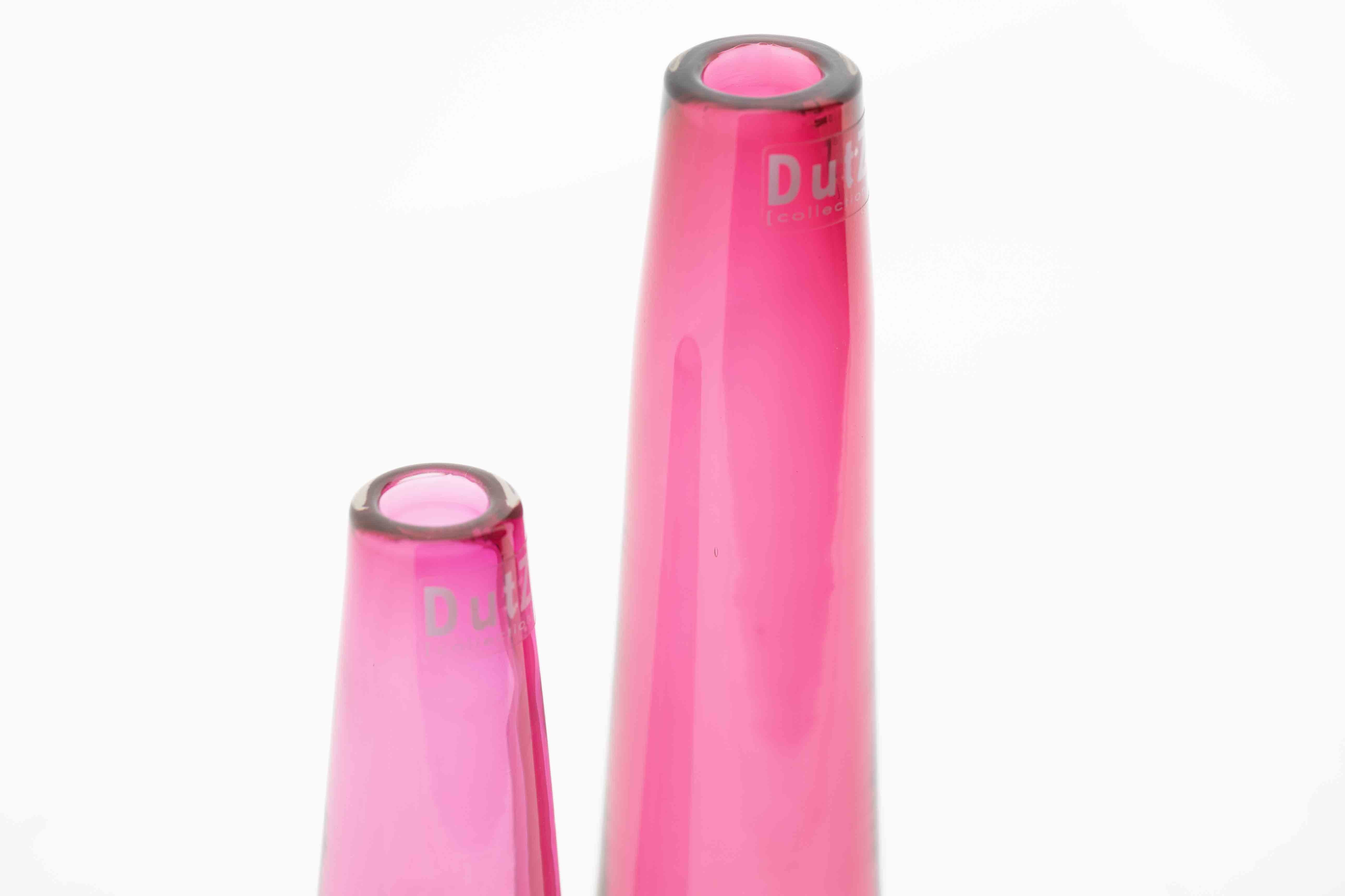 Vase Solifleur fuchsia transparent