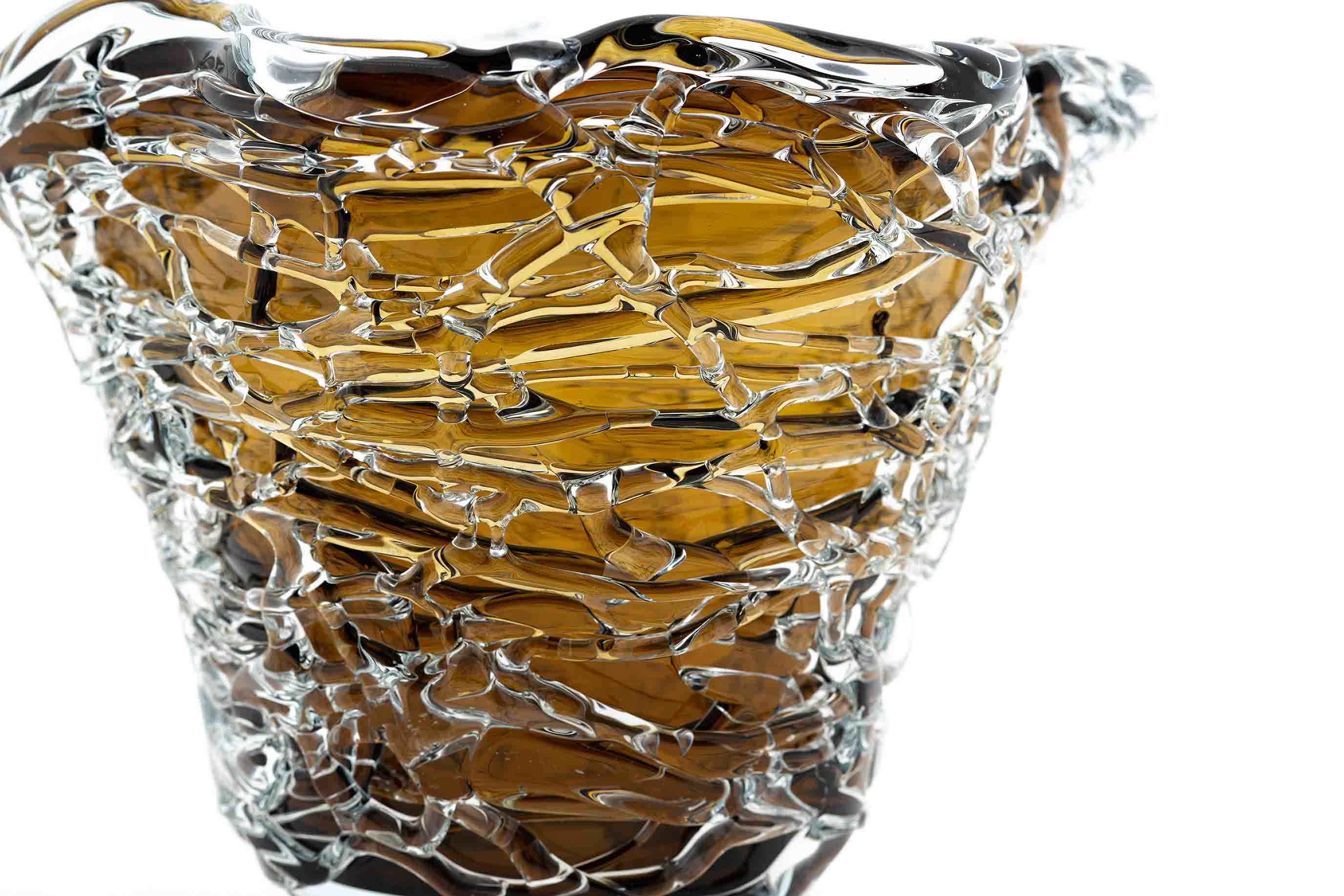 Vase Nest amber tall